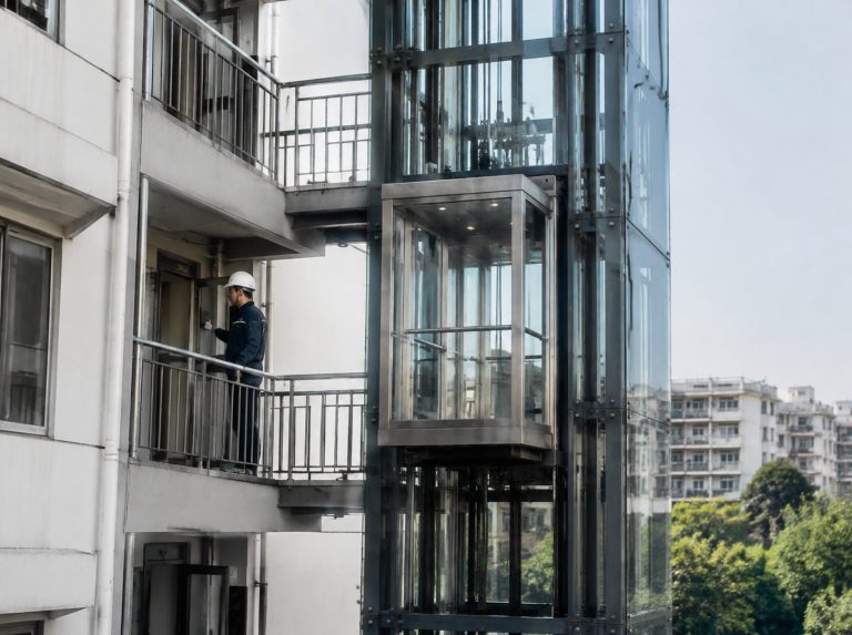 拉萨旧楼加建观光电梯
